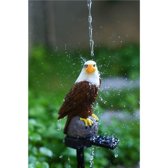 Eagle Figurine Garden Solar Stake Light Solar Eagle Lights Outdoor Decorative - Picture 4 of 6